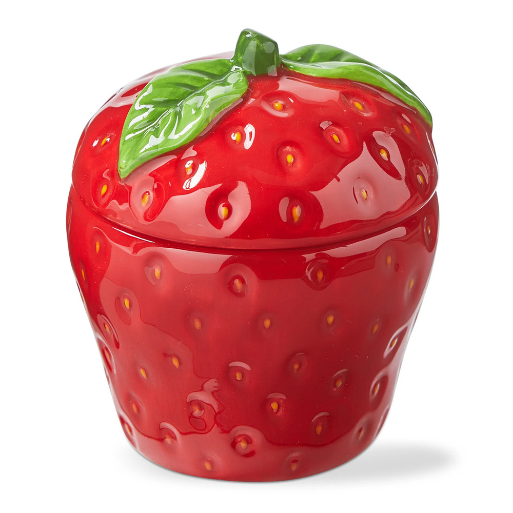 Red Strawberry Lidded Trinket Jar | The Shops at Colonial Williamsburg