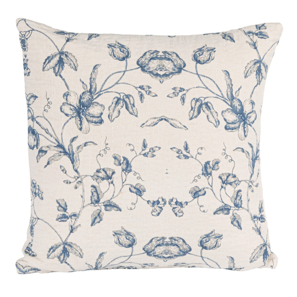 French Country Floral Cotton and Linen Throw Pillow | The Shops at Colonial Williamsburg