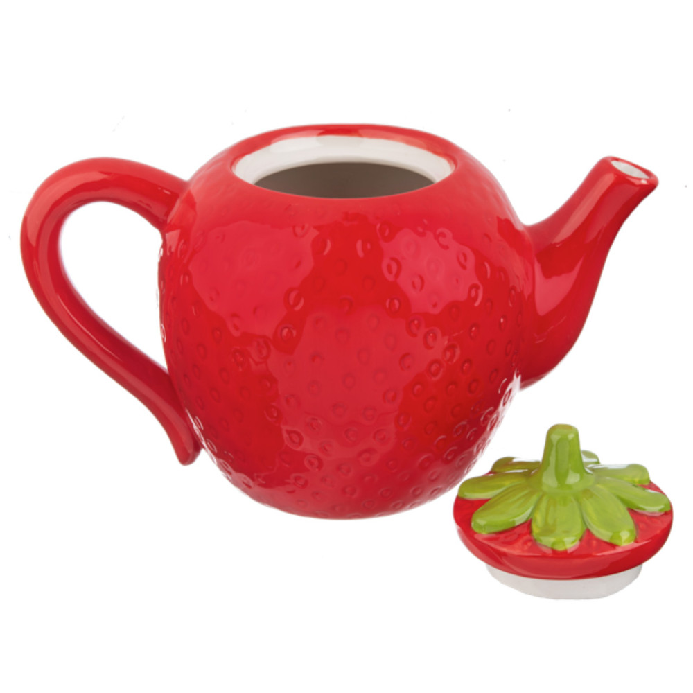 Red Strawberry Teapot | The Shops at Colonial Williamsburg