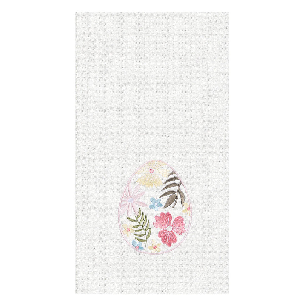 Floral Easter Egg Waffle Weave Kitchen Towel | The Shops at Colonial Williamsburg