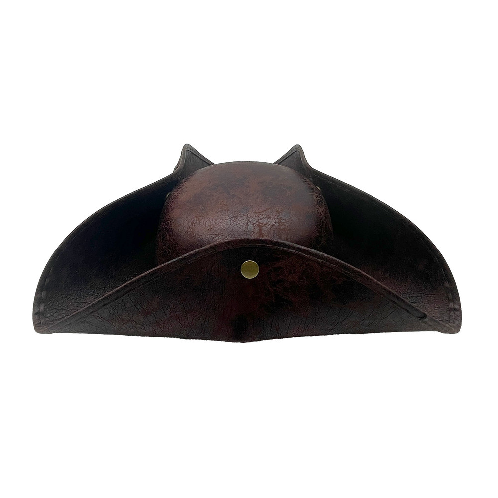 Brown Faux Leather Tricorn Adult Hat | The Shops at Colonial Williamsburg