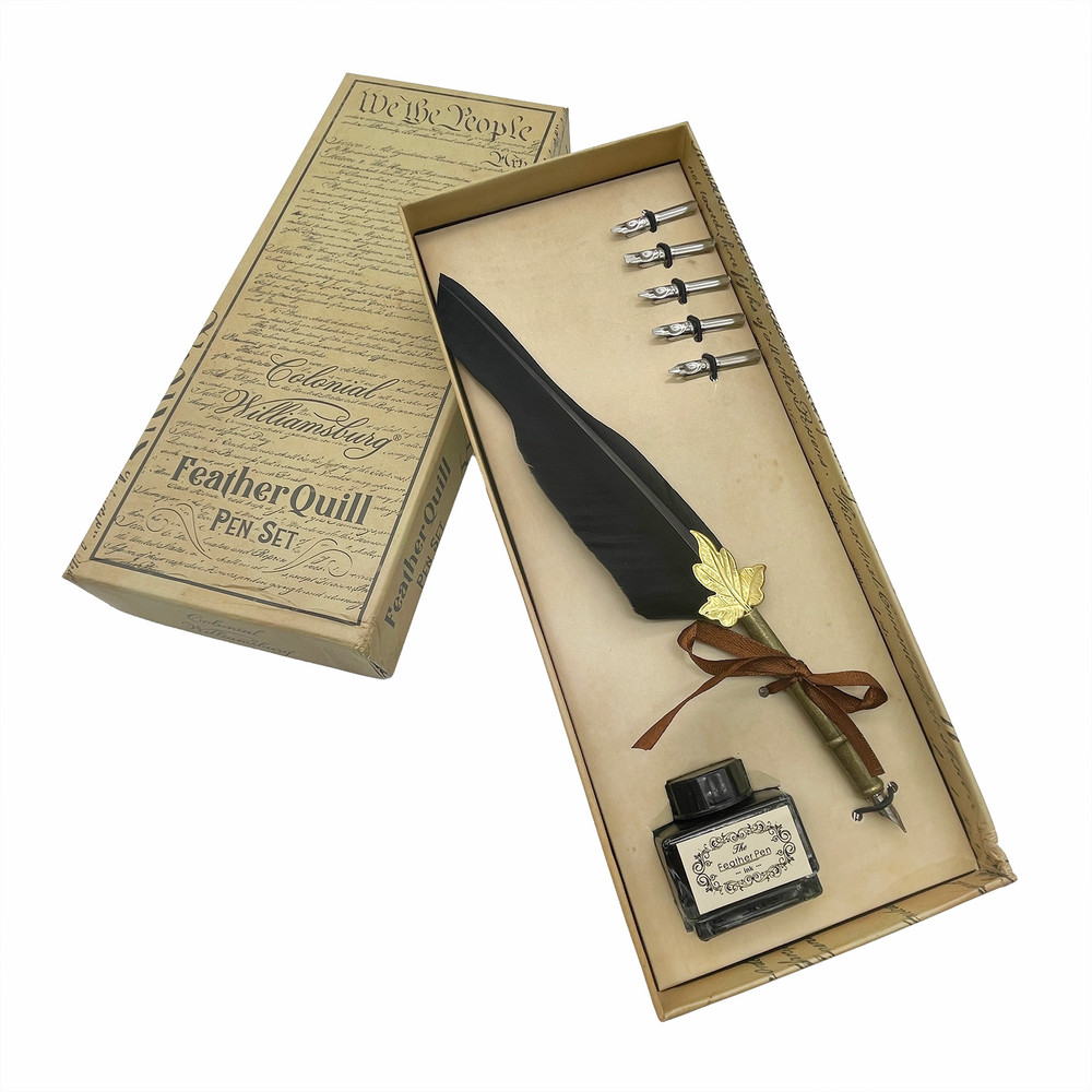 Colonial Williamsburg Feather Quill Pen Boxed Gift Set | The Shops at Colonial Williamsburg