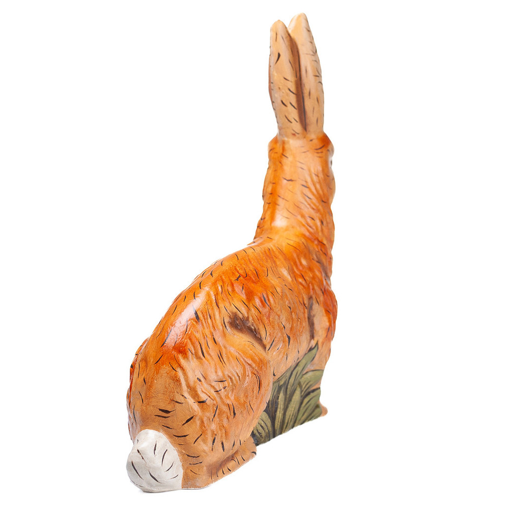 Vaillancourt Chalkware Rabbit with Leaves | The Shops at Colonial Williamsburg
