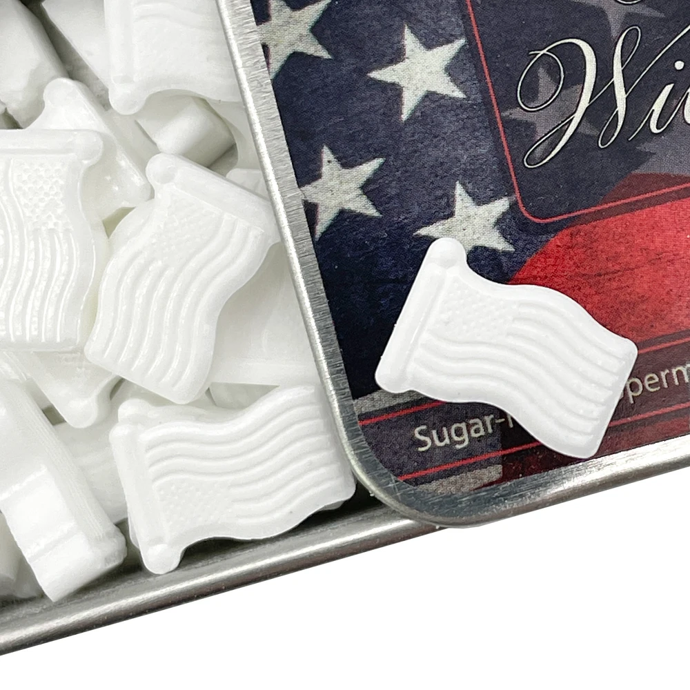 Colonial Williamsburg American Flag Shaped Peppermints Tin | The Shops at Colonial Williamsburg