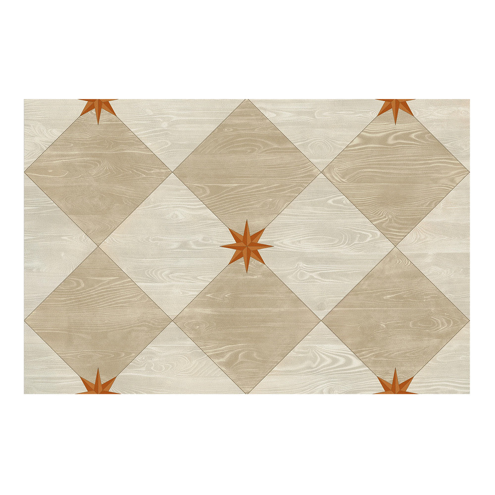 WILLIAMSBURG Compass Diamond "Gala at the Garden" Vintage Vinyl Floorcloth | The Shops at Colonial Williamsburg