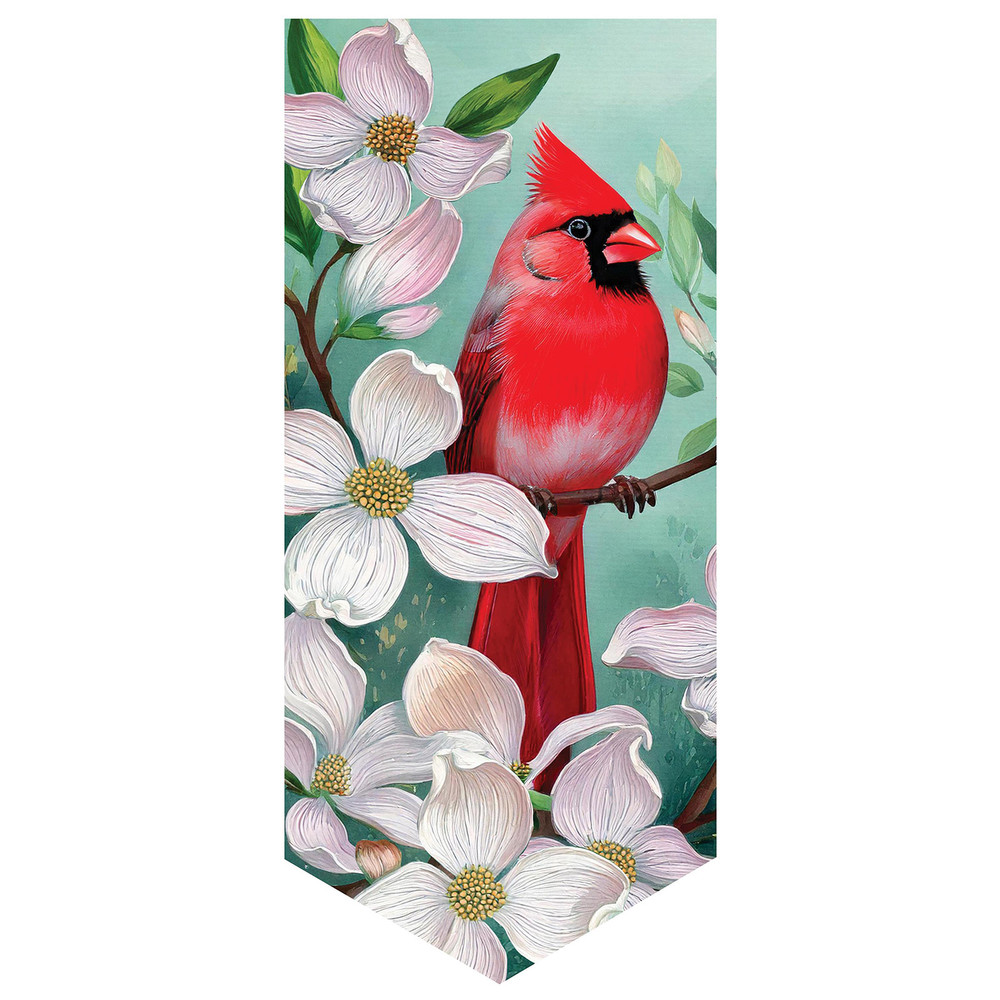 Cardinal & Dogwoods Garden Flag Banner