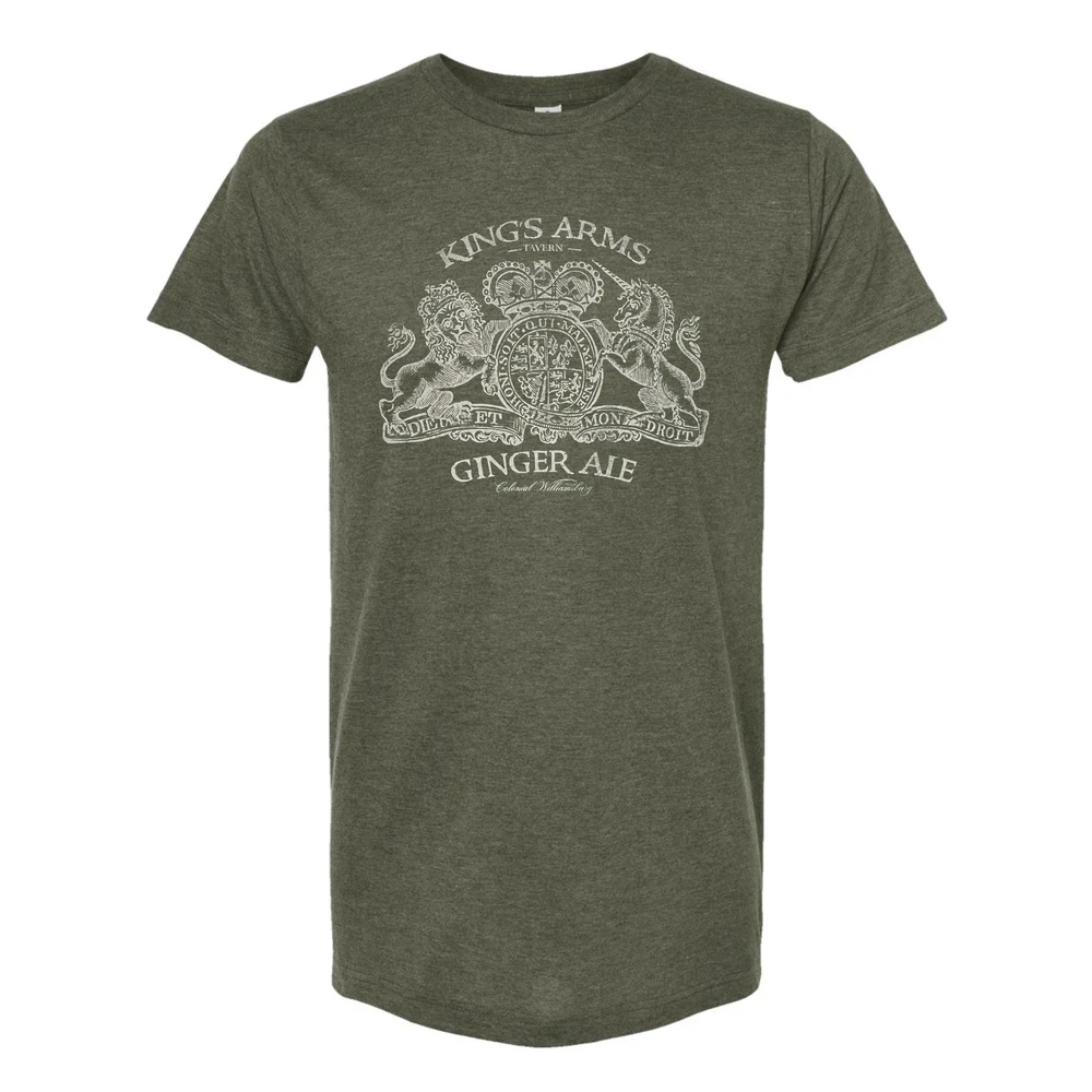 King's Arms Tavern Ginger Ale Adult T-Shirt - Green | The Shops at Colonial Williamsburg
