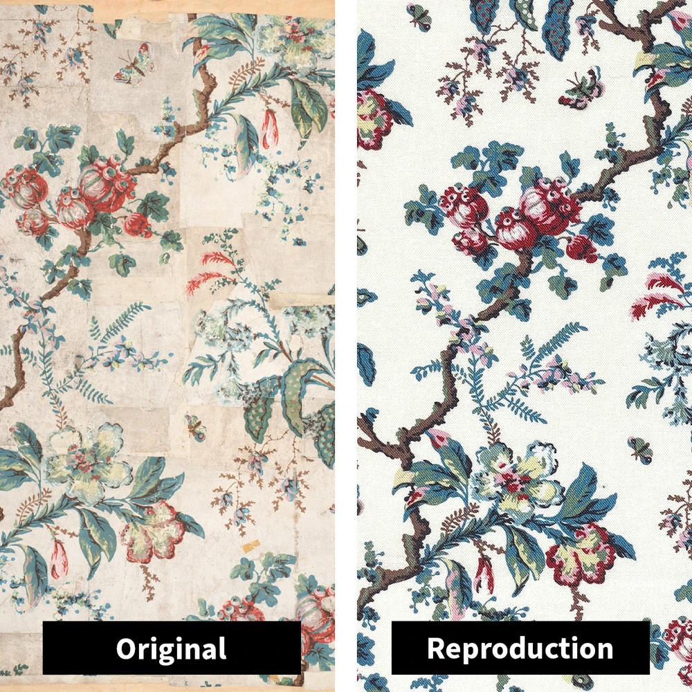 Colonial Williamsburg Butterfly Chintz 18th Century Reproduction Fabric | The Shops at Colonial Williamsburg