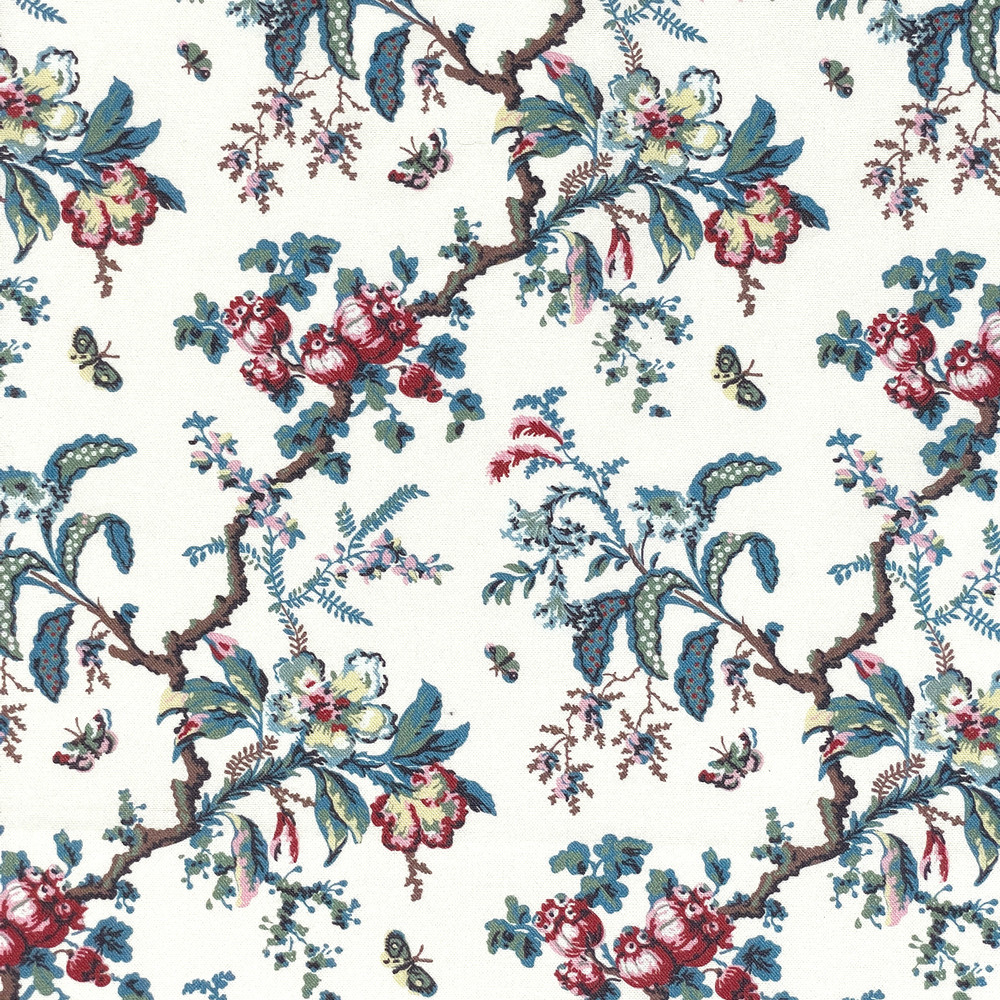 Colonial Williamsburg Butterfly Chintz 18th Century Reproduction Fabric | The Shops at Colonial Williamsburg