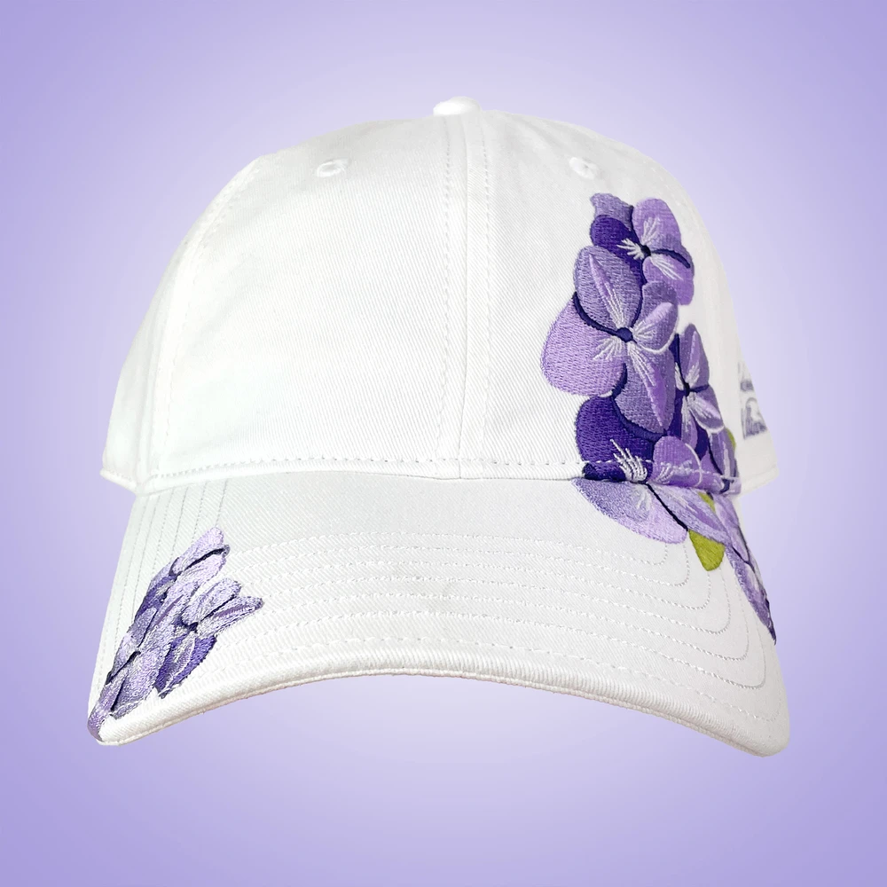 Colonial Williamsburg Purple Hydrangeas Women's Baseball Cap | The Shops at Colonial Williamsburg