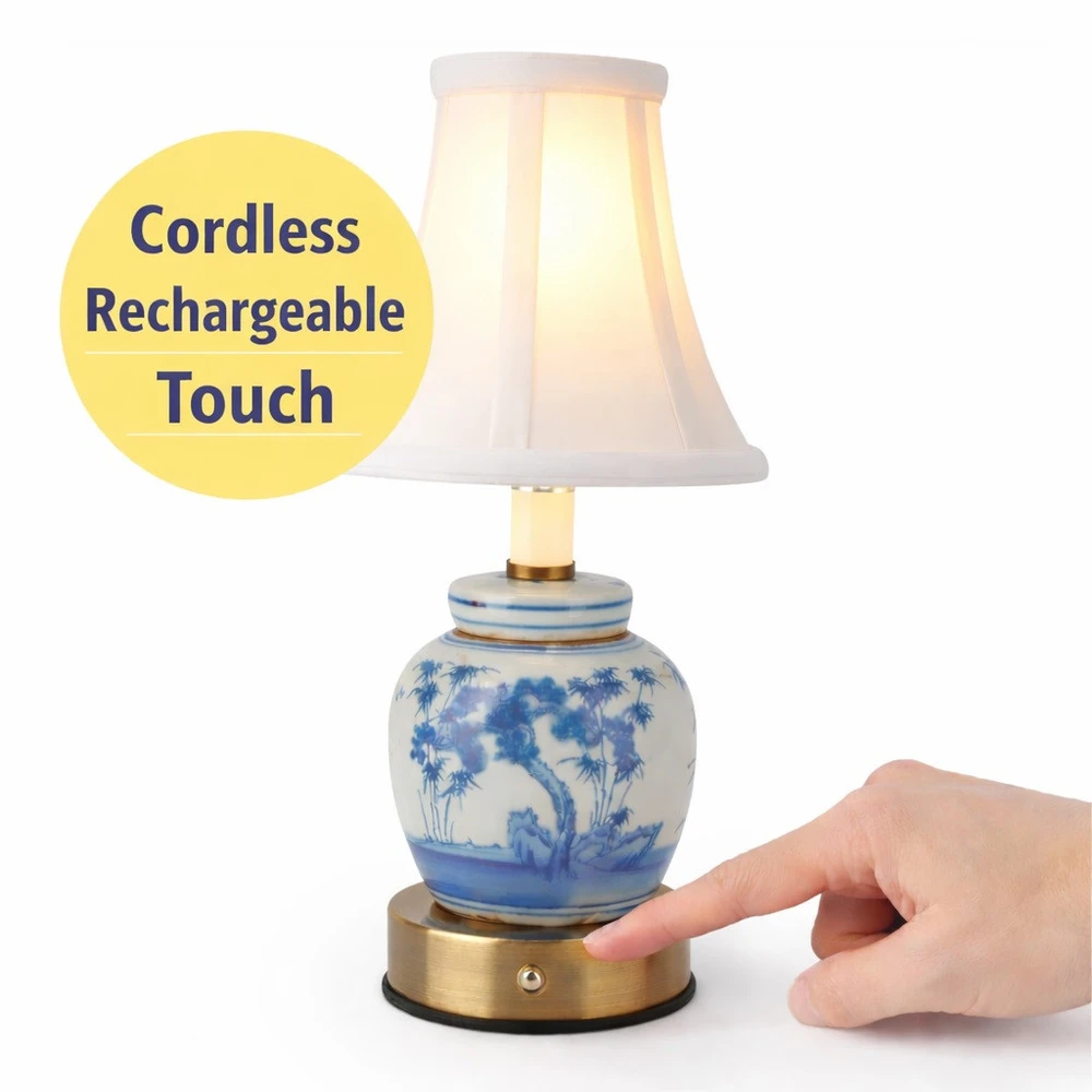 Blue and White Porcelain Rechargeable Cordless Touch Lamp | The Shops at Colonial Williamsburg