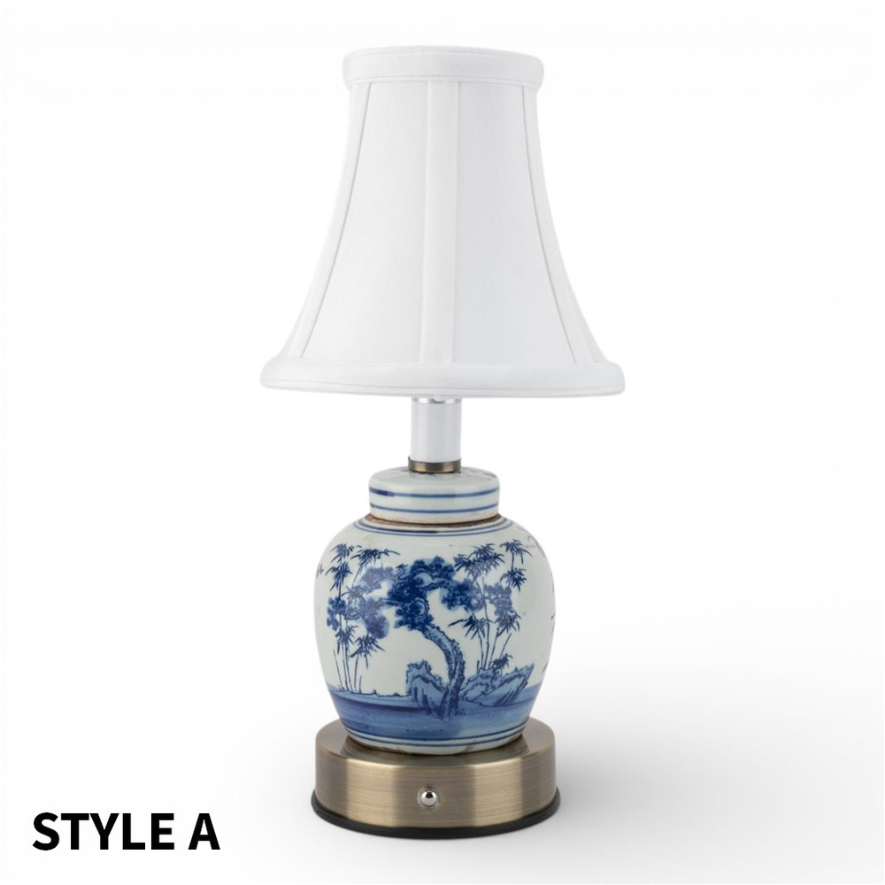 【新品】LAPUAN K Linenket (95x180cm) ホワイトブルー Blue and White Porcelain Rechargeable Cordless Touch Lamp