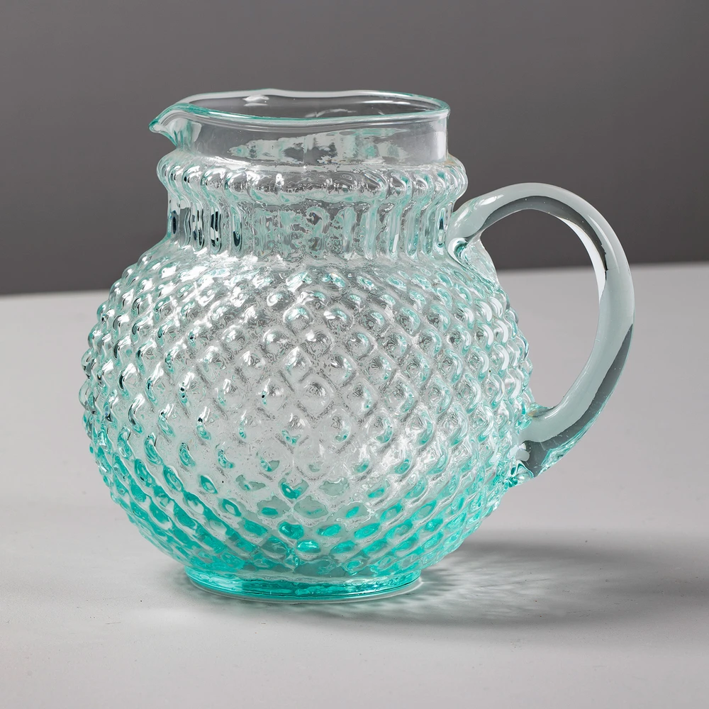 Recycled Textured Glass Globe Pitcher | The Shops at Colonial Williamsburg