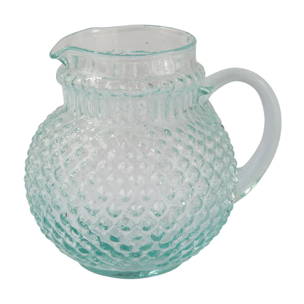 Recycled Textured Glass Globe Pitcher | The Shops at Colonial Williamsburg