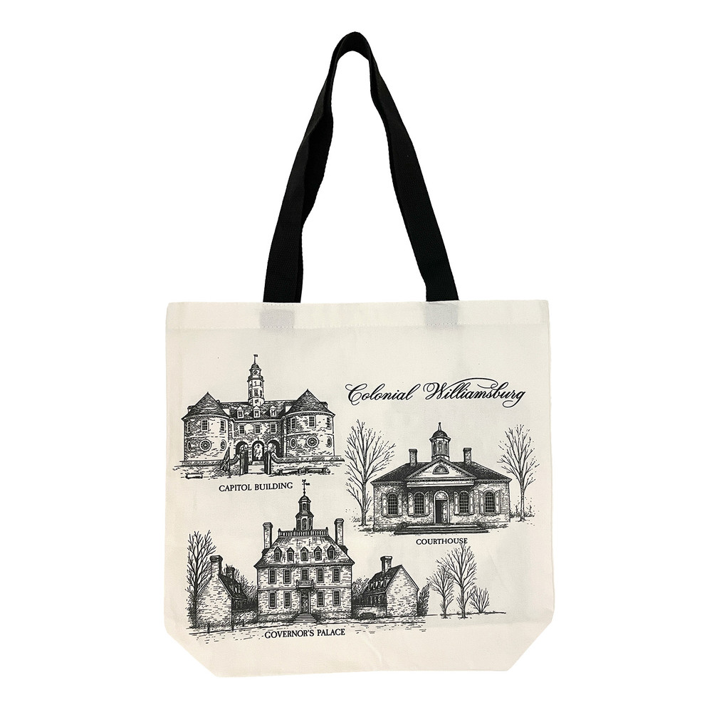 Colonial Williamsburg Iconic Buildings Canvas Tote Bag | The Shops at Colonial Williamsburg
