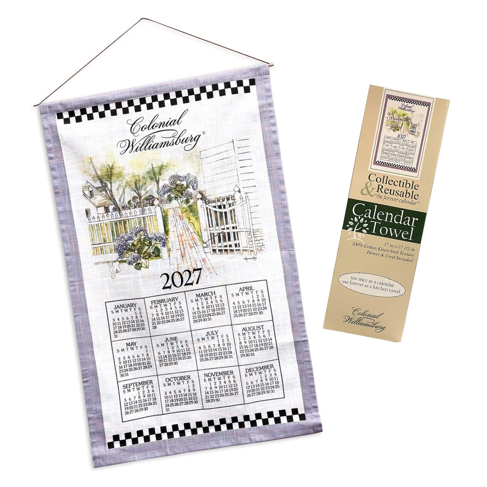 Colonial Williamsburg 2027 Towel Calendar | The Shops at Colonial Williamsburg