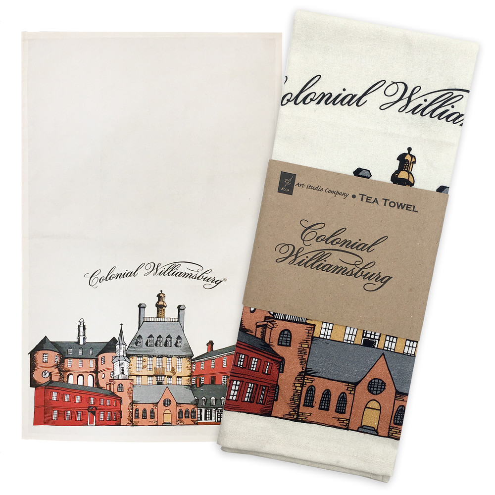 Colonial Williamsburg Townscape Tea Towel | The Shops at Colonial Williamsburg