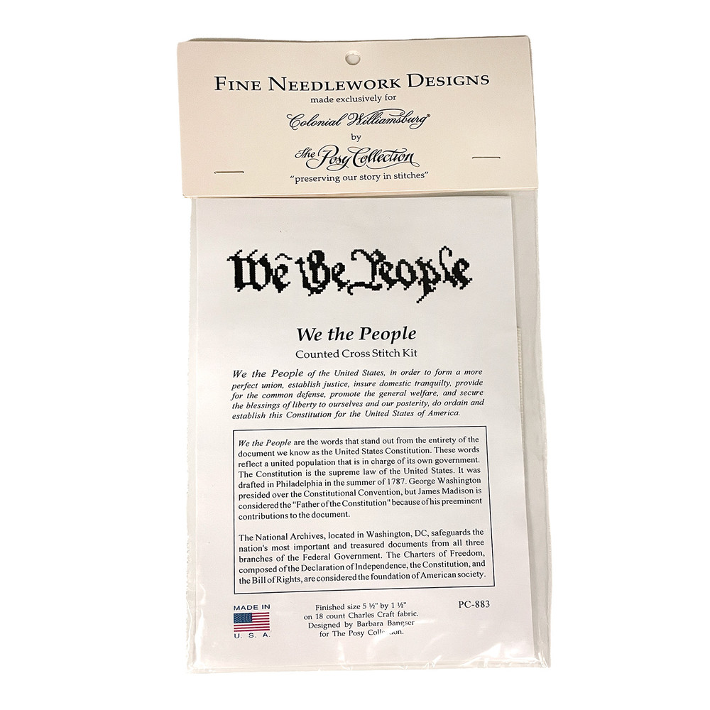 We the People Cross Stitch Kit | The Shops at Colonial Williamsburg
