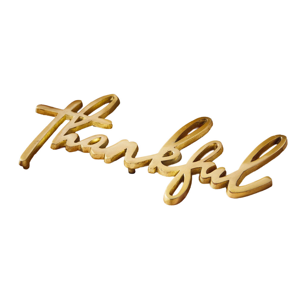 Gold Cast Aluminum Thankful Trivet | The Shops at Colonial Williamsburg