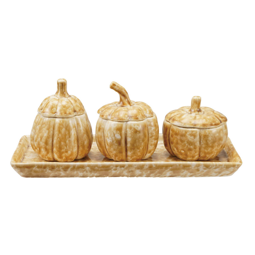 Stoneware Pumpkin Jar Trio | The Shops at Colonial Williamsburg