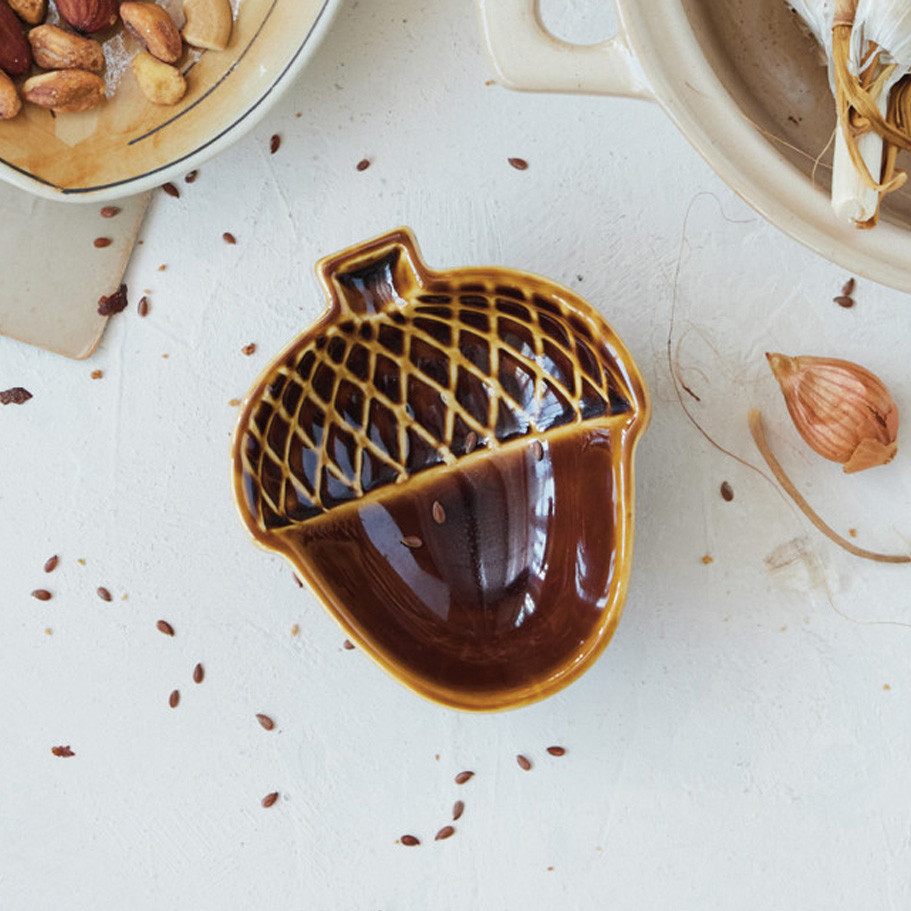 Stoneware Acorn-Shaped Dish | The Shops at Colonial Williamsburg