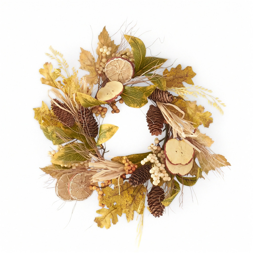 Mixed Leaf, Fruit & Cone Fall Candle Ring 14" | The Shops at Colonial Williamsburg