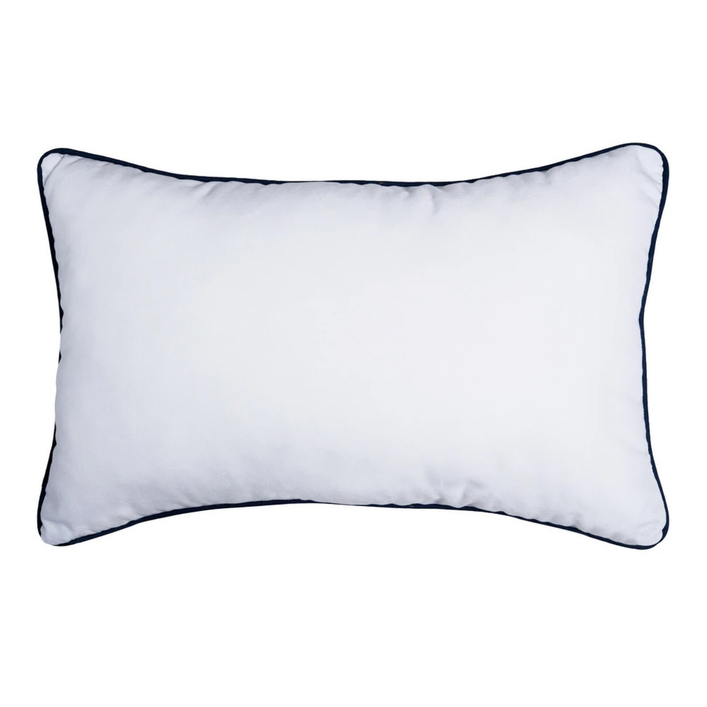 WILLIAMSBURG Maryfrances Blue Delft Floral Embroidered Lumbar Accent Pillow | The Shops at Colonial Williamsburg