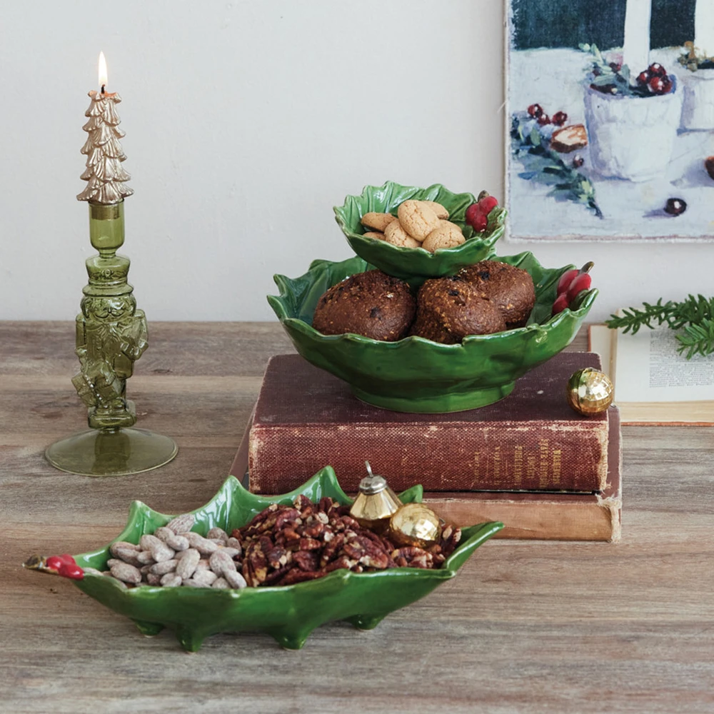 Hand-Painted Holly Shaped Bowl, 4.75" | The Shops at Colonial Williamsburg