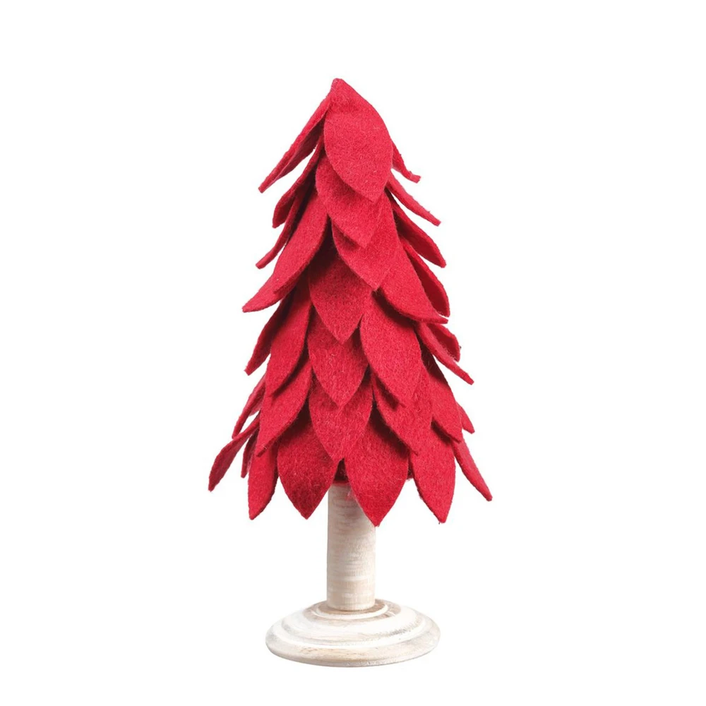 Red Felt Tabletop Tree Holiday Decoration 10"H | The Shops at Colonial Williamsburg