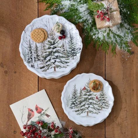Winter Forest Melamine Dinner Plate  | The Shops at Colonial Williamsburg