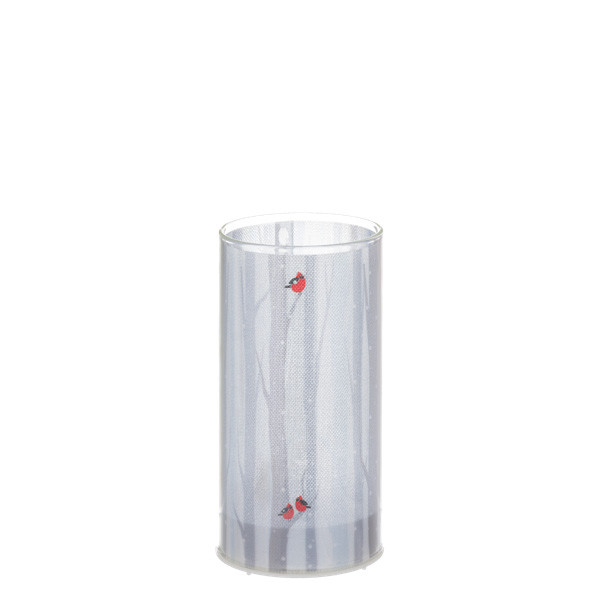 Cardinal on Birch Tree LED Light Up Pillar Candle | The Shops at Colonial Williamsburg