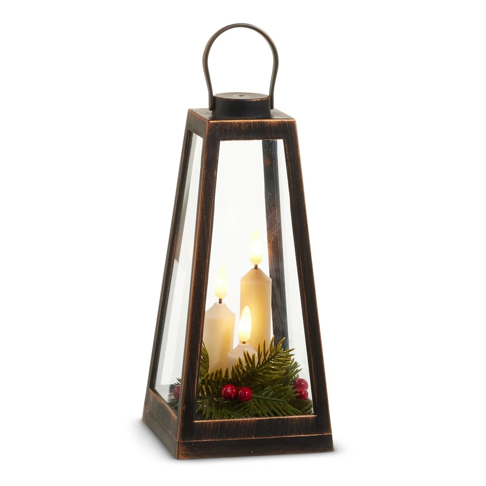 Lantern with Candles & Greenery | The Shops at Colonial Williamsburg