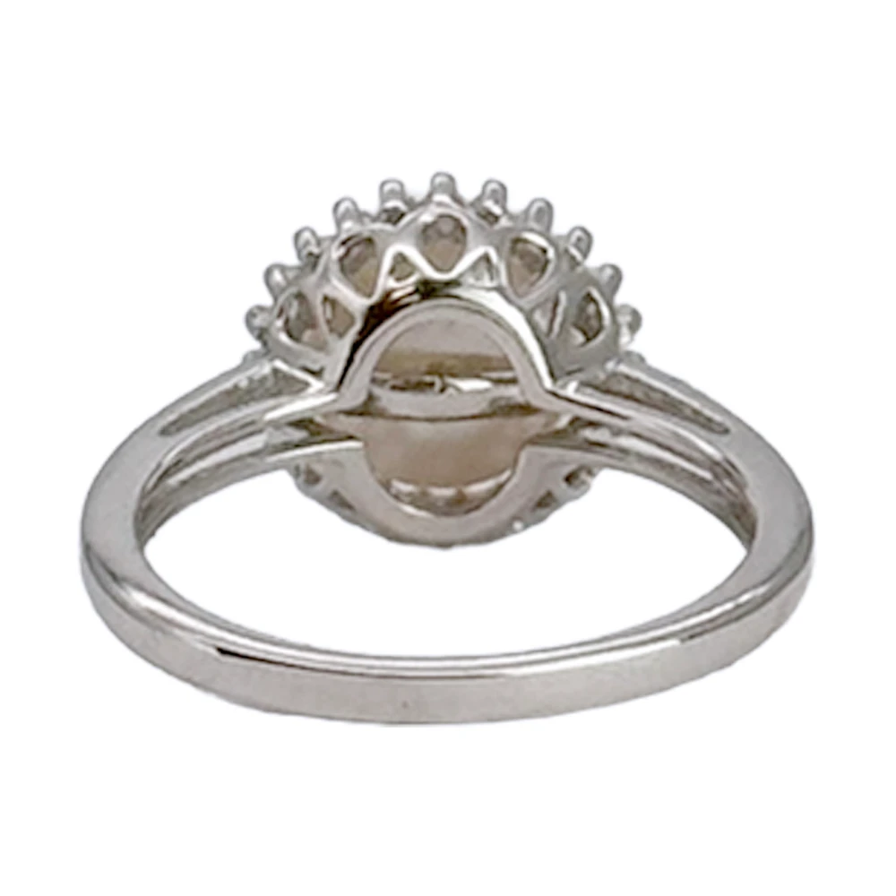 White Button Pearl & Topaz Silver Ring | The Shops at Colonial Williamsburg
