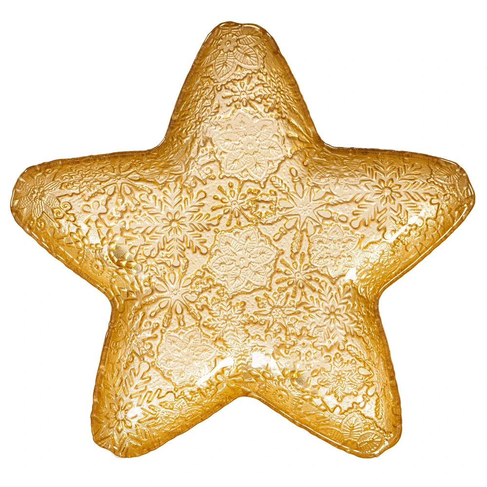 Gold Star Appetizer or Dessert Glass Plate 8" Dia | The Shops at Colonial Williamsburg