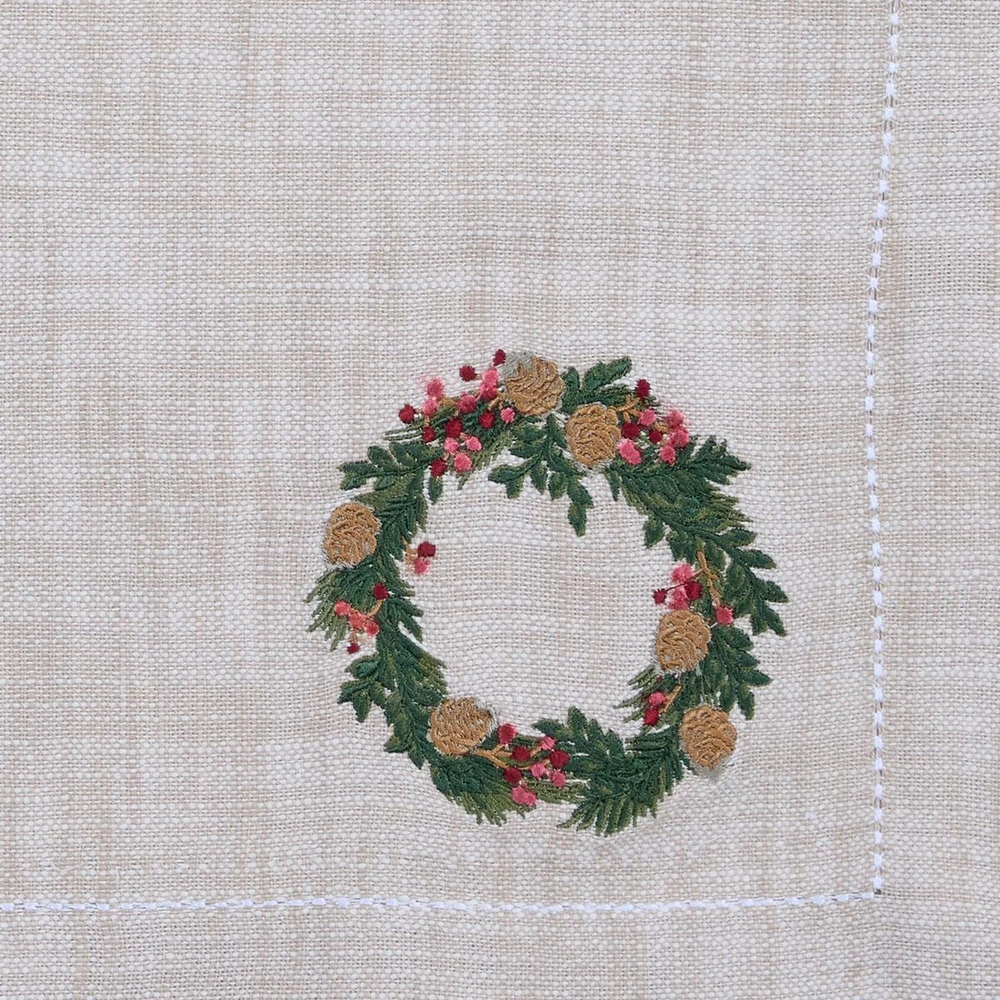 WILLIAMSBURG Boxwood & Pine Embroidered Napkin | The Shops at Colonial Williamsburg