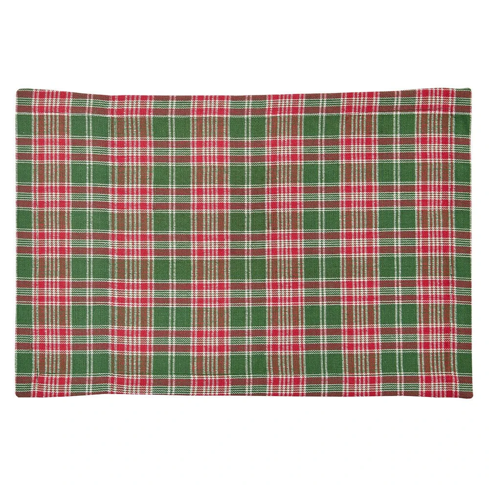 WILLIAMSBURG Boxwood & Pine Plaid Placemat | The Shops at Colonial Williamsburg