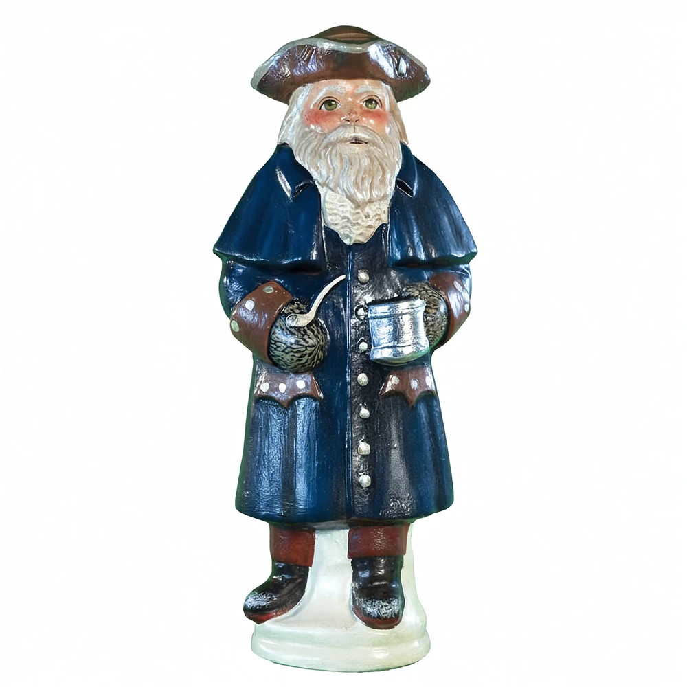 Vaillancourt Chalkware Santa Holding Revere Mug | The Shops at Colonial Williamsburg