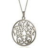Large Clockcase Full Detail Pendant, Sterling Silver