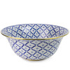  Brass Trimmed Blue and White Geometric Porcelain Bowl | The Shops at Colonial Williamsburg
