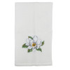 Magnolia Embroidered Waffle Weave Kitchen Towel