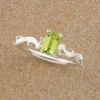 Green Peridot Sterling Silver Scroll Ring | The Shops at Colonial Williamsburg