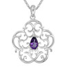Ellicott Clock Case Sterling Silver Pendant with Amethyst | The Shops at Colonial Williamsburg