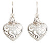Pierced Heart Sterling Silver Earrings