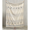 Cream & Grey Pattern Stripe Throw with Braided Tassels | The Shops at Colonial Williamsburg