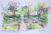 Benjamin Powell Farm Garden by Marcia Long Framed Giclee Art Print | The Shops at Colonial Williamsburg