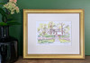 George Jackson Garden by Marcia Long Framed Giclee Art Print | The Shops at Colonial Williamsburg