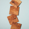 Olive Wood Square Coasters, Set of 4 | The Shops at Colonial Williamsburg