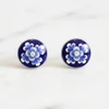 Blue & White Flower Crystal Stud Earrings | The Shops at Colonial Williamsburg