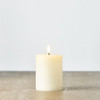 Uyuni Ivory Pillar Flameless Candle, 3" X 5" | The Shops at Colonial Williamsburg