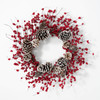 Red Berry & Frosted Pine Cone Wreath 24" | The Shops at Colonial Williamsburg